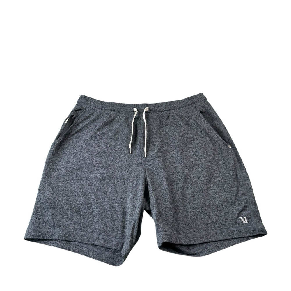 Vuori Ponto Performance Shorts Men's Large Gray Lounge Gym Stretch Soft V344